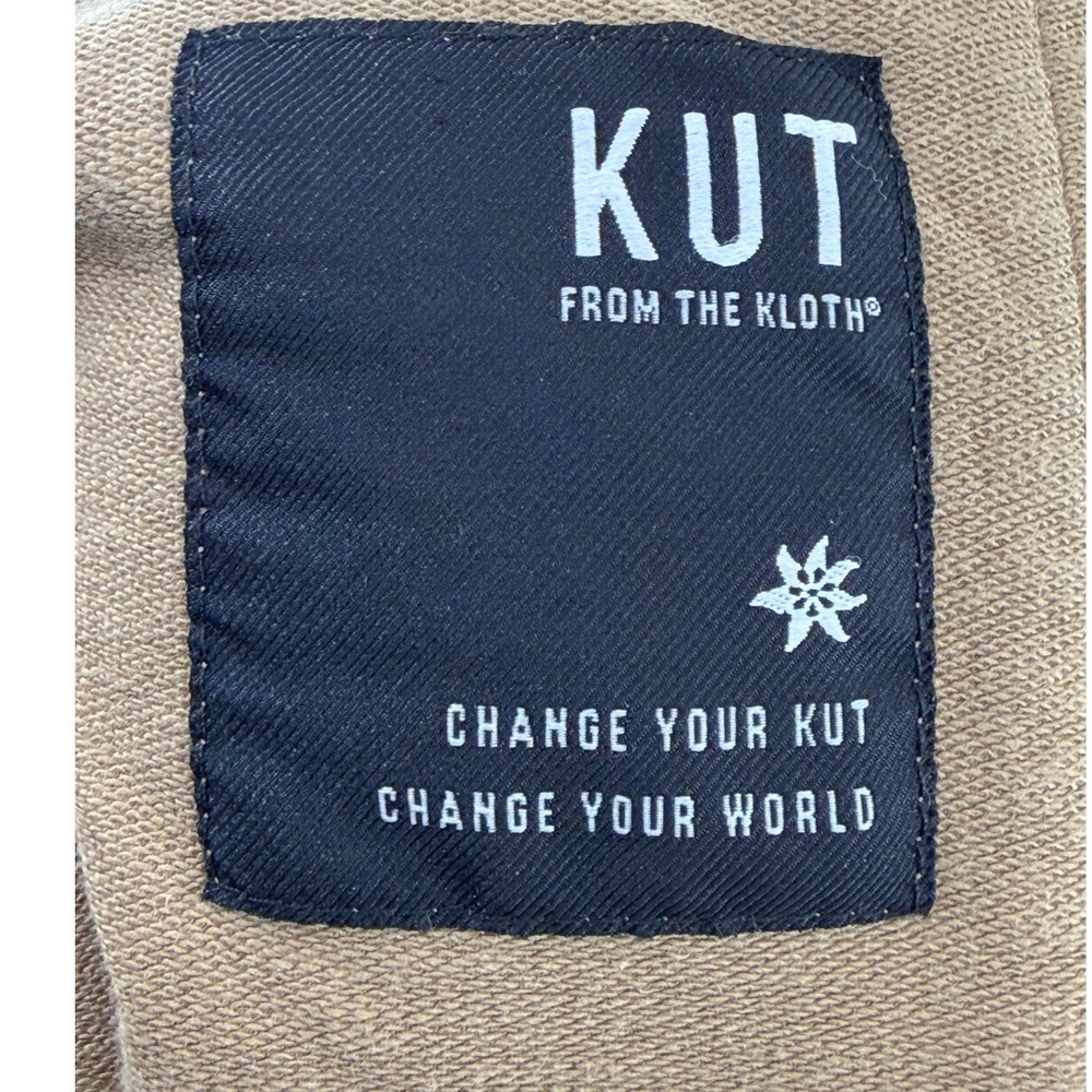 KUT From The Kloth Women Sienna Wide‎ Leg Corduroy Pants Khaki Size 16 - Picture 12 of 14